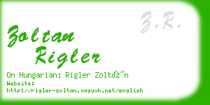 zoltan rigler business card